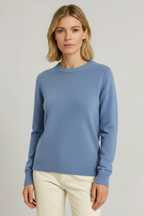 Sophia | Damen Kaschmir Pullover mit Rundhalsausschnitt