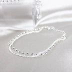 Elegantes Silberarmband Set mit Zirkonia Steinen