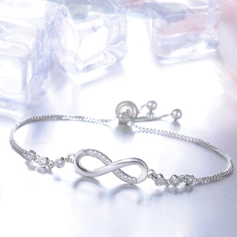 Schickes Roségold Unendlichkei Armband Verstellbar