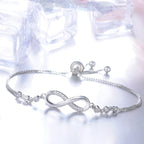 Schickes Roségold Unendlichkei Armband Verstellbar