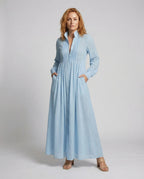 Harlow-Hemdkleid – Leichtes Midi-Kleid mit Knopfleiste