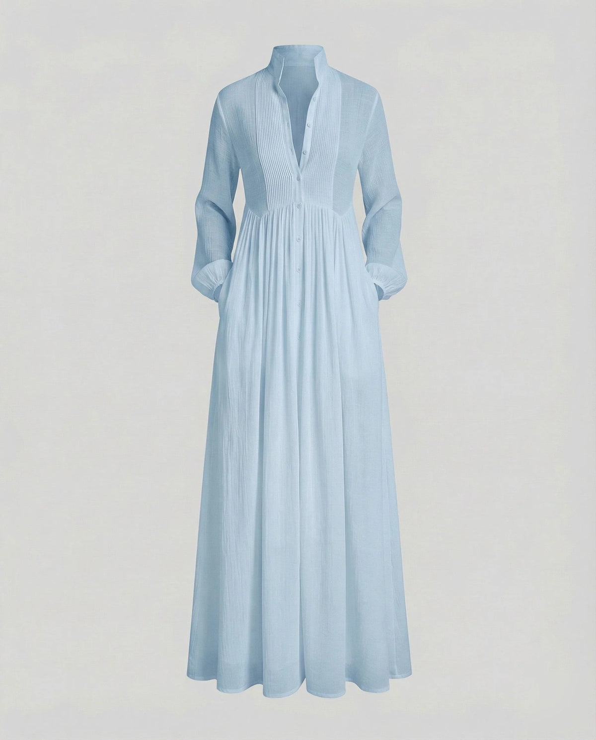 Harlow-Hemdkleid – Leichtes Midi-Kleid mit Knopfleiste