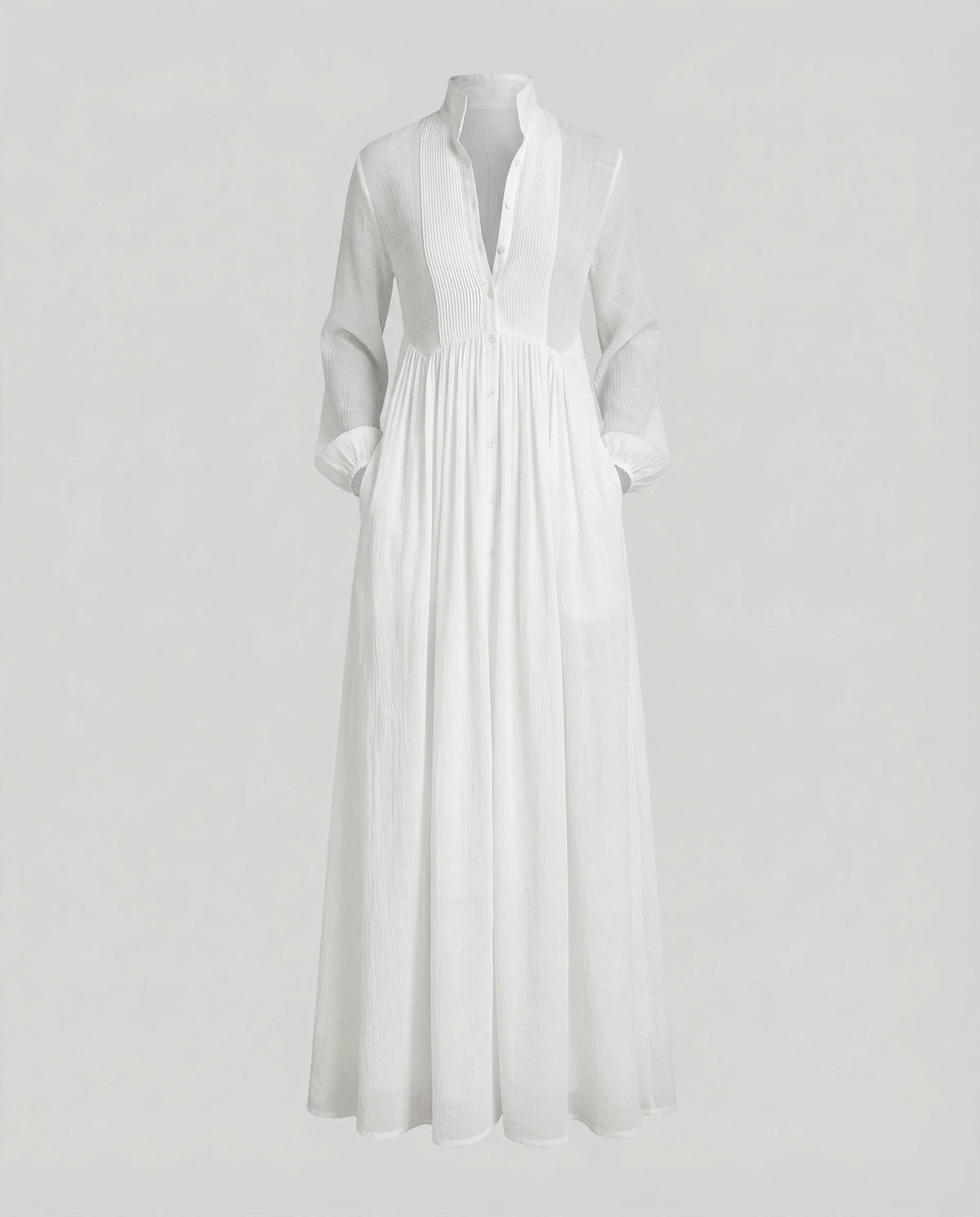 Harlow-Hemdkleid – Leichtes Midi-Kleid mit Knopfleiste