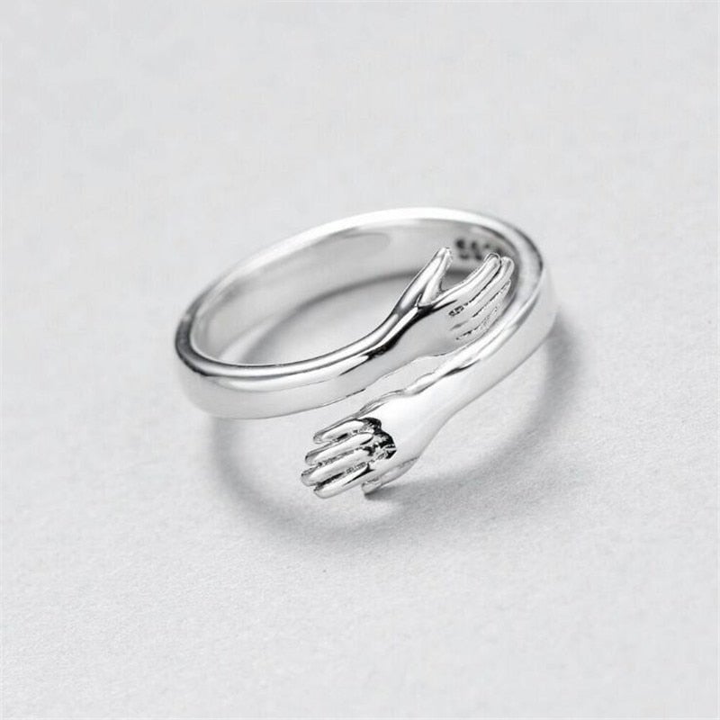 Silberner Cuddle-Ring Mit Anpassbarer Passform