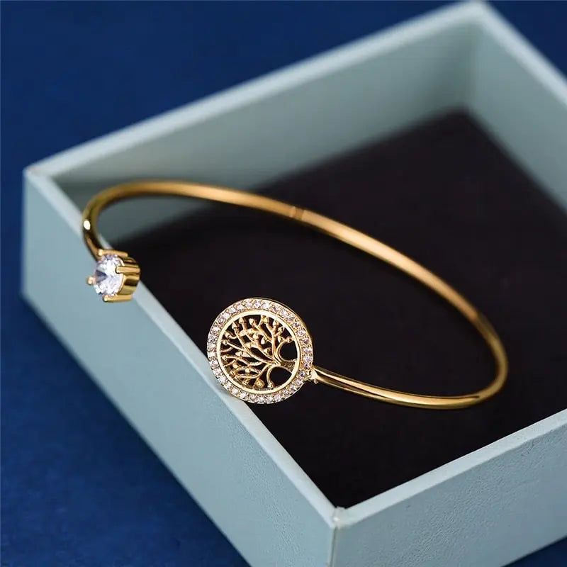 Zeitloses Lebensbaum Armband Verstellbar