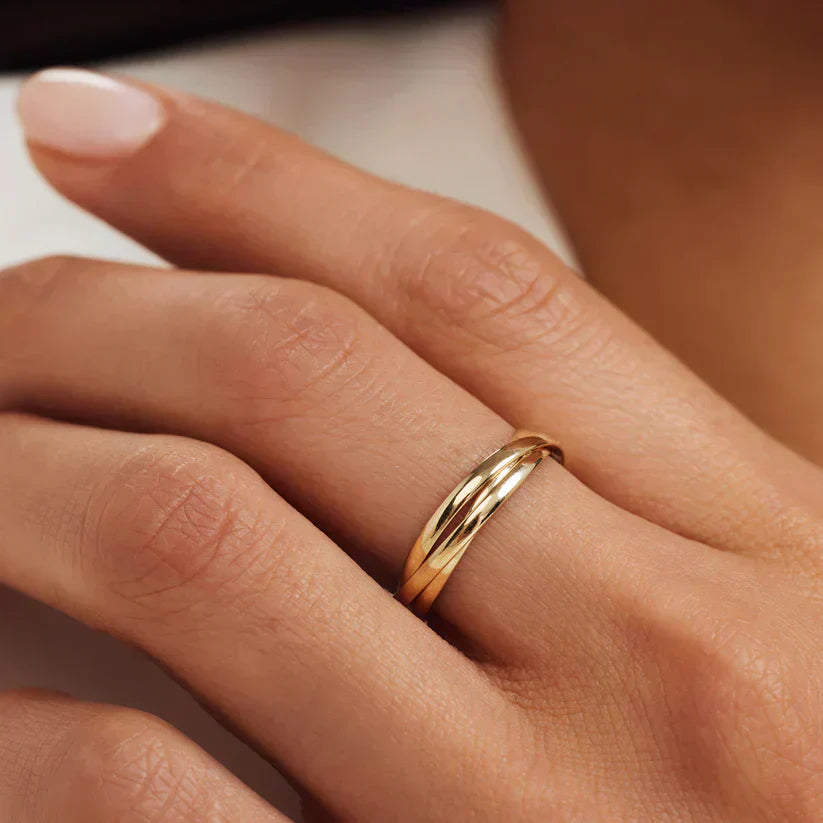 Goldener Léna Trielle Ring