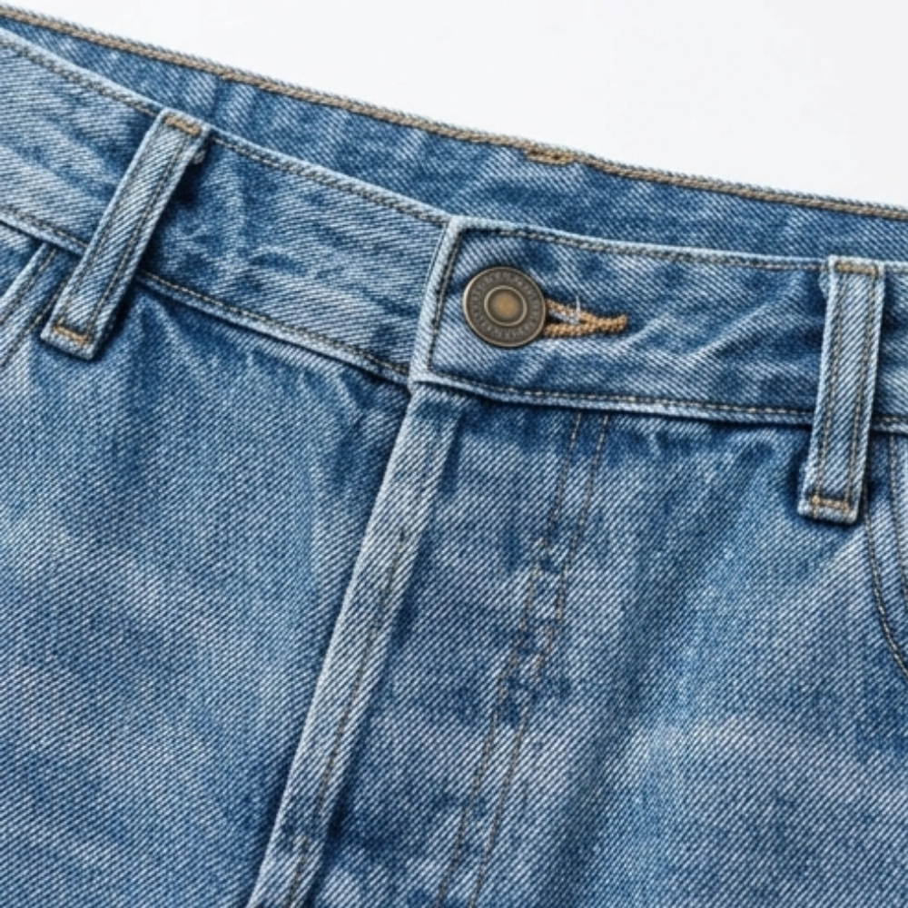 Mia | Straight Jeans Damen mit Fransensaum