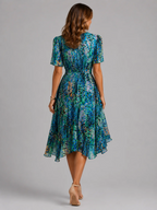 Mira – Damen Sommer-Midikleid mit V-Ausschnitt