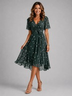 Mira – Damen Sommer-Midikleid mit V-Ausschnitt
