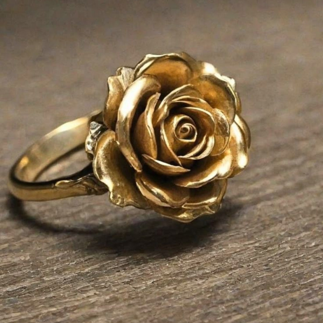Zeitloser Goldener Blumenring