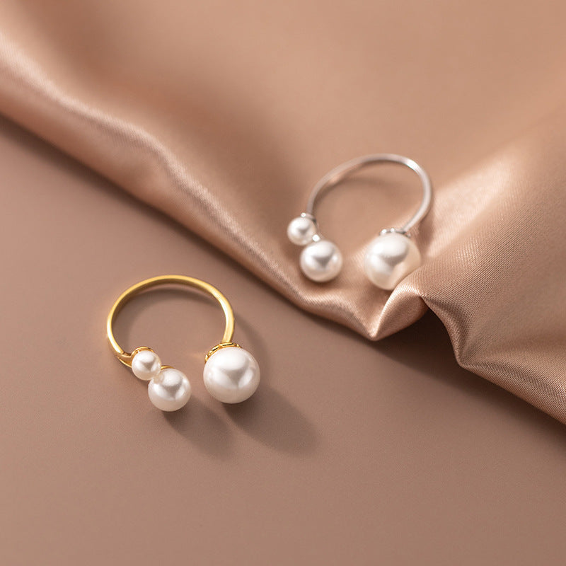 Eleganter Trio Perlenring