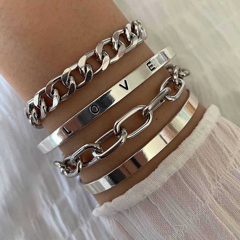 Anspruchsvolles Elan Mercer Armband Set aus Weißgold