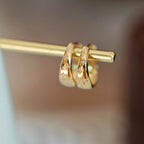 Luxuriöse Gold und Silber Ohrringe