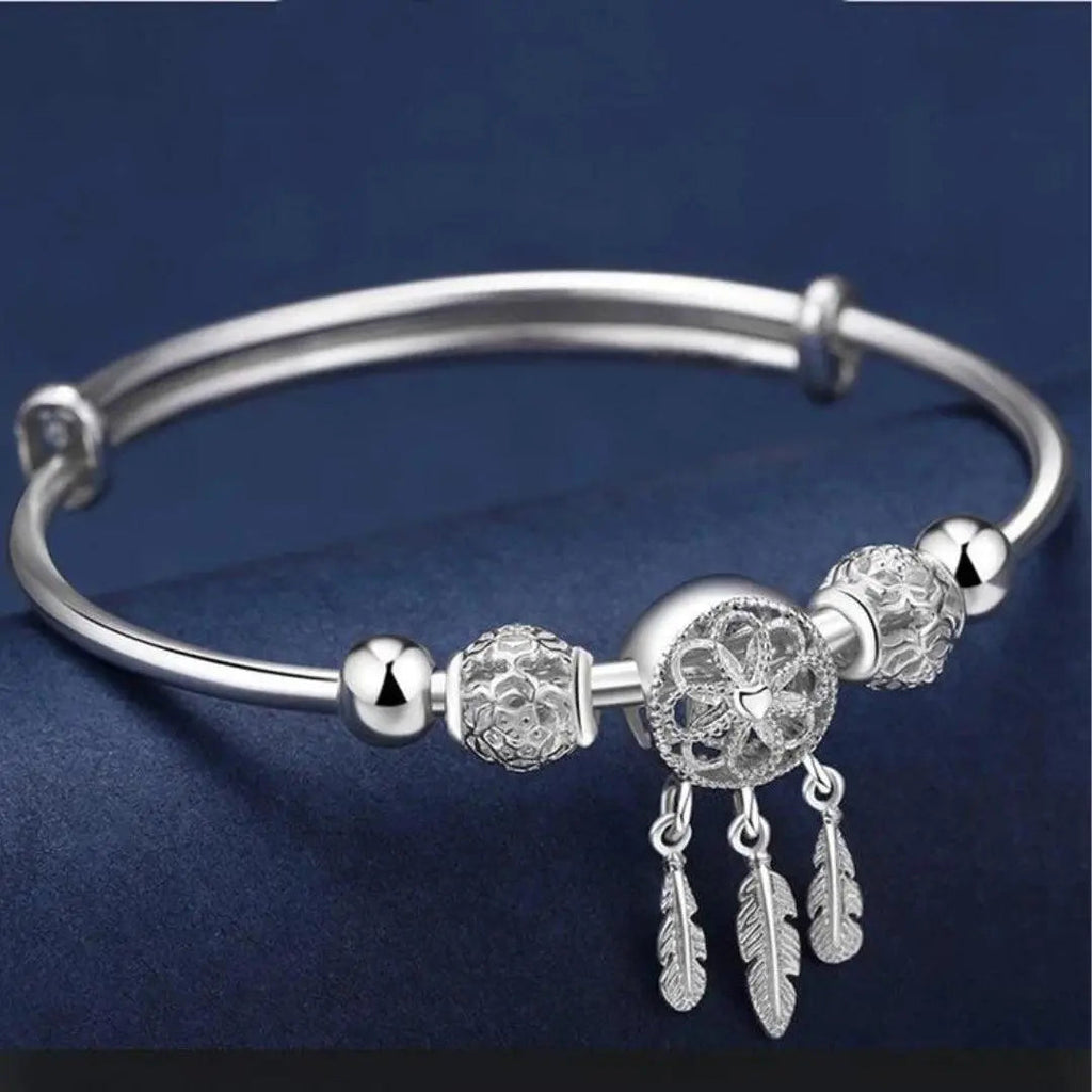 Silbernes Traumfänger Armreif Armband