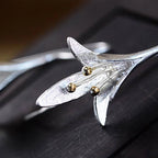 Elegante Silberblumen Ohrringe