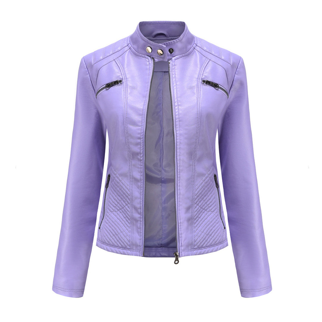 Selma | Damen Lederjacke mit Asymmetrischem Reißverschluss