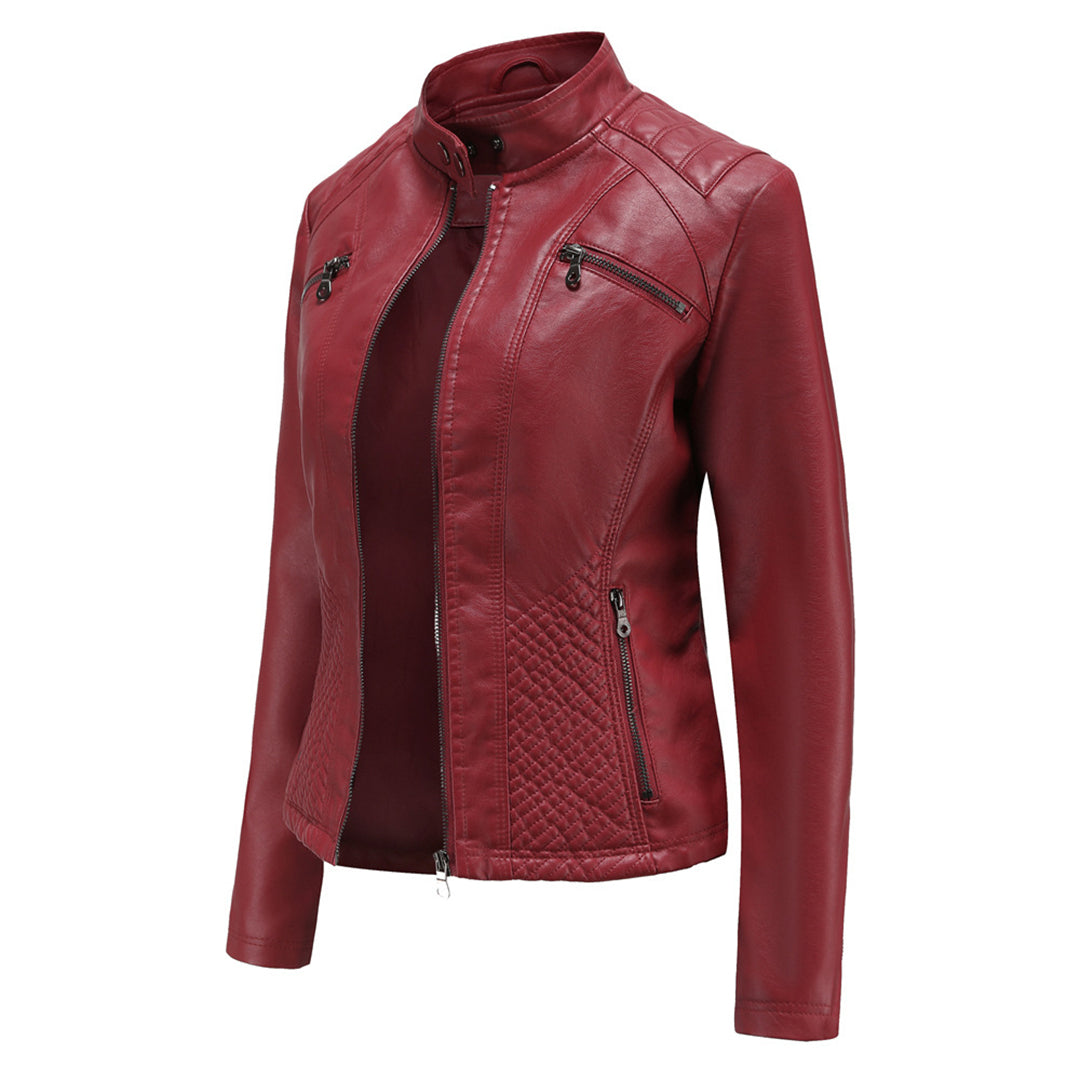 Selma | Damen Lederjacke mit Asymmetrischem Reißverschluss