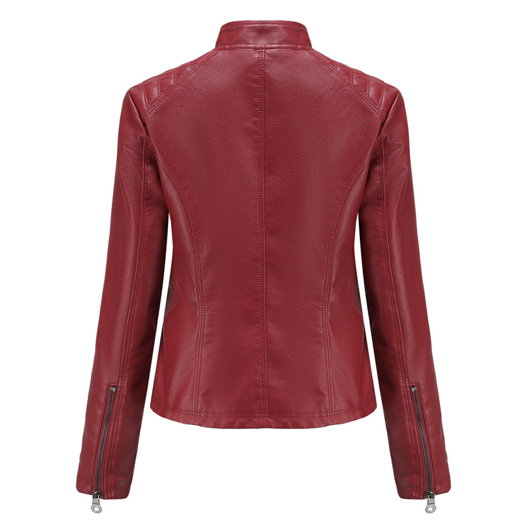 Selma | Damen Lederjacke mit Asymmetrischem Reißverschluss