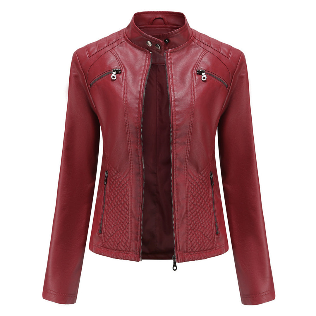 Selma | Damen Lederjacke mit Asymmetrischem Reißverschluss