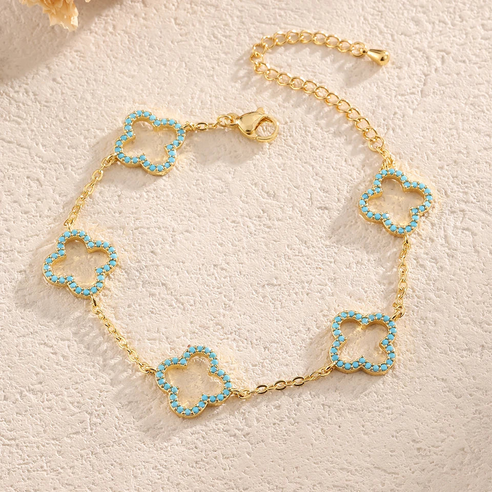 Klee Anhänger Armband