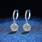 Sterlingsilber 1 Karat Moissanit Ohrringe