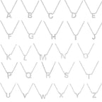 Glänzende Alphabet Anhänger Halkette
