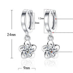 Sterlingsilber Ohrringe mit Lila und Weißen Zirkonia