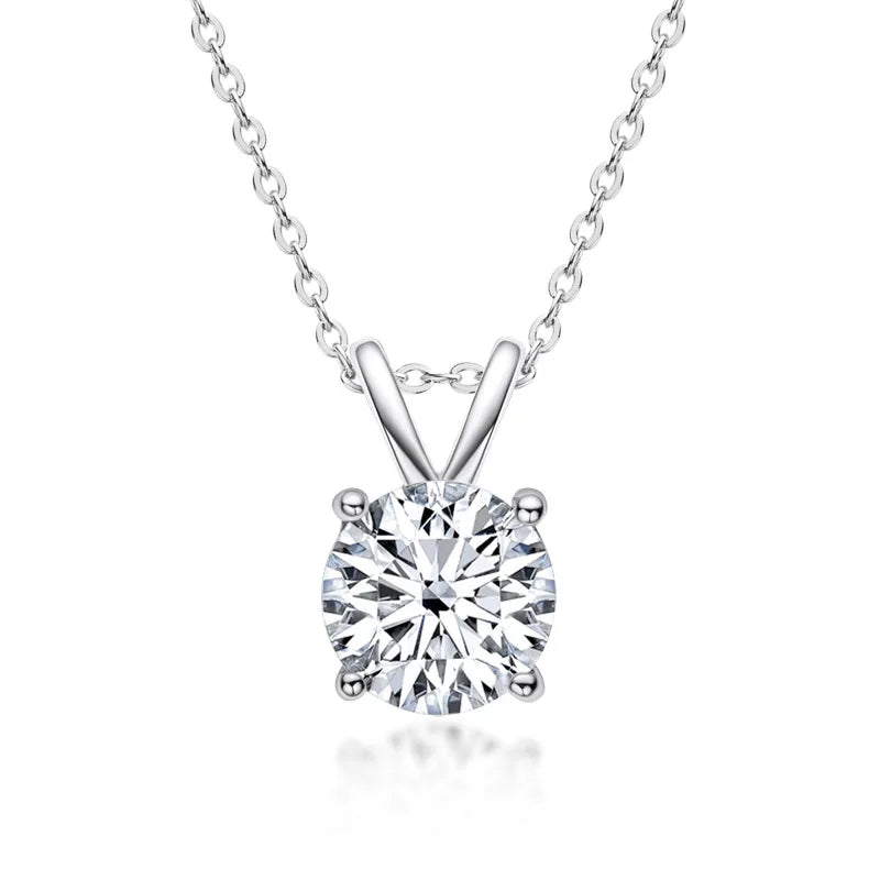 Exklusive Sterlingsilber Moissanite Diamant Halskette