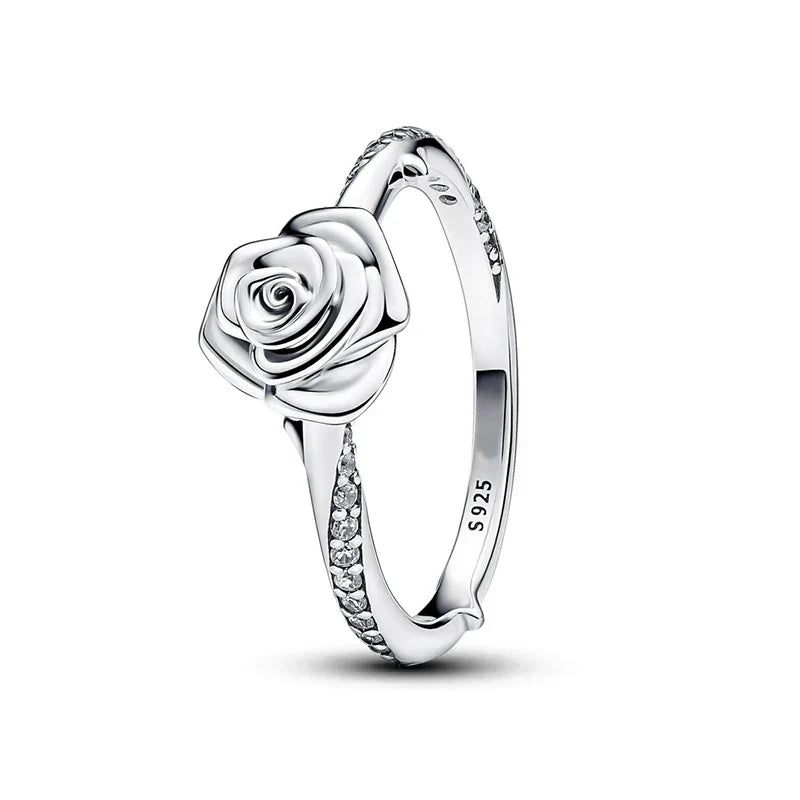 Vintage Sterling Silber Rosenblütenring