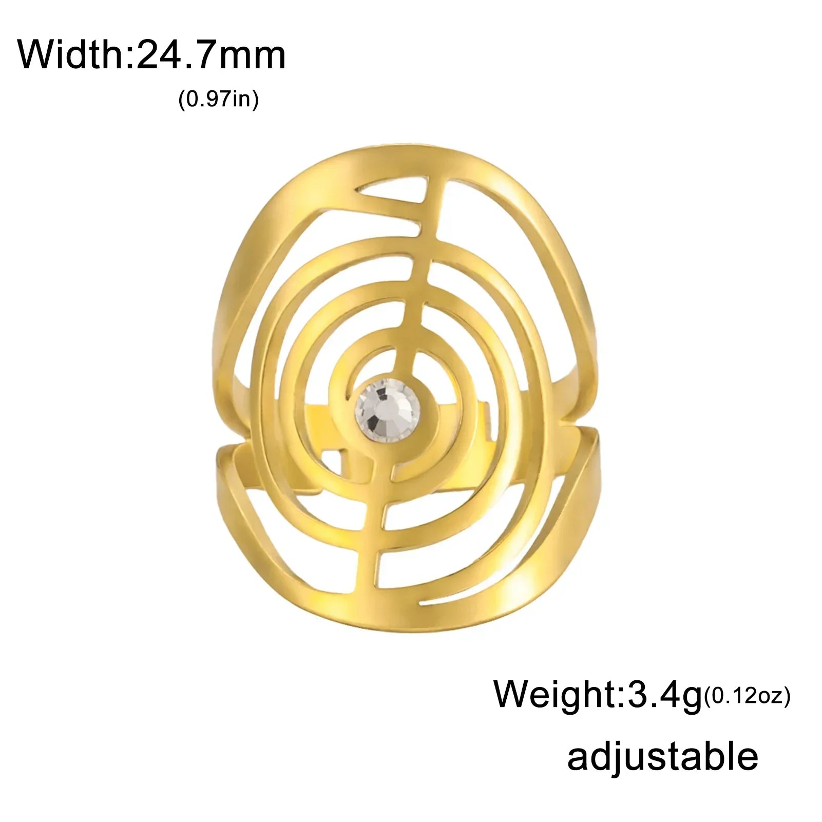 Spiralförmiger Edelstein Ring
