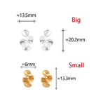 Sterlingsilber 18K Gold Blumen Stecker Ohrringe