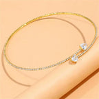 Kristall Herz Choker Halskette