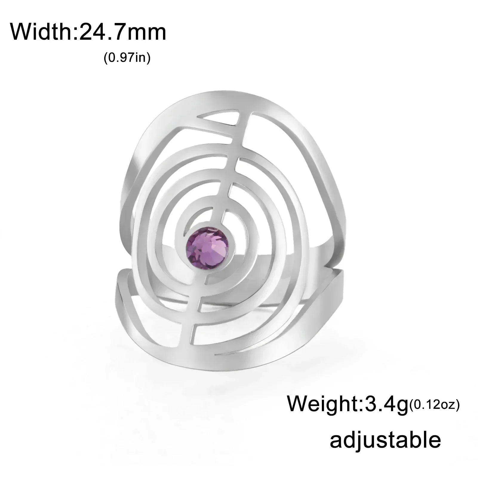 Spiralförmiger Edelstein Ring