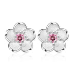 Zirkonia Blumen Steckohrringe
