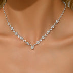 Elegante Diamant Braut Halskette