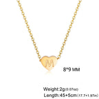 Zeitloses Herz Initialen Choker Halskette