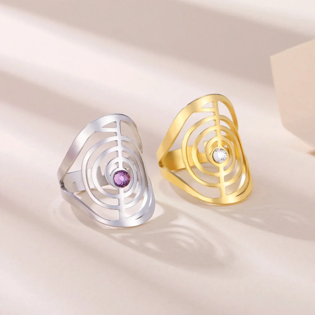Spiralförmiger Edelstein Ring
