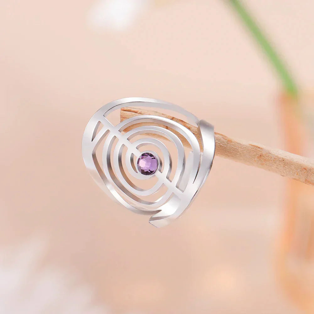 Spiralförmiger Edelstein Ring