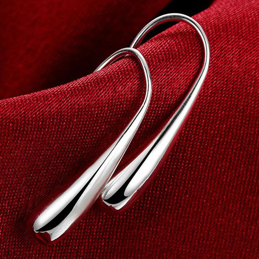 Sterlingsilber Wassertropfen Creolen
