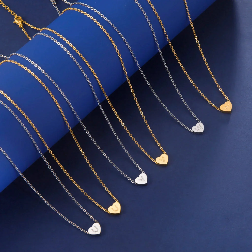 Zeitloses Herz Initialen Choker Halskette