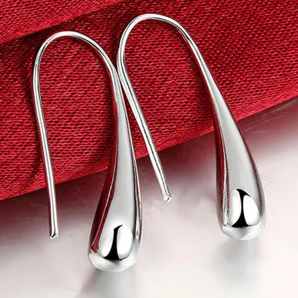 Sterlingsilber Wassertropfen Creolen