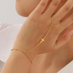 Goldenes Kreuz Handarmband