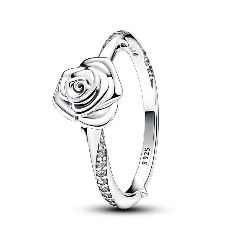Vintage Sterling Silber Rosenblütenring