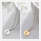 Elegante Goldbuchstaben Anhänger Halskette