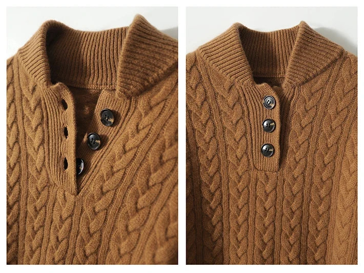Strickpullover Damen mit Knopfleiste