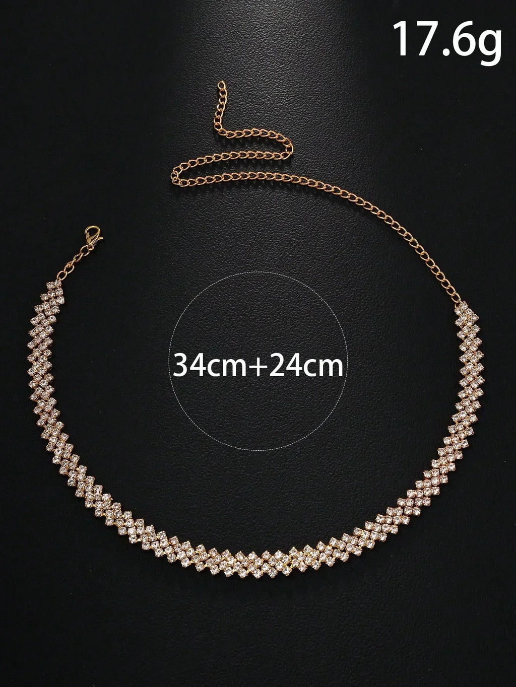 Elegante Strass Kragen Halskette