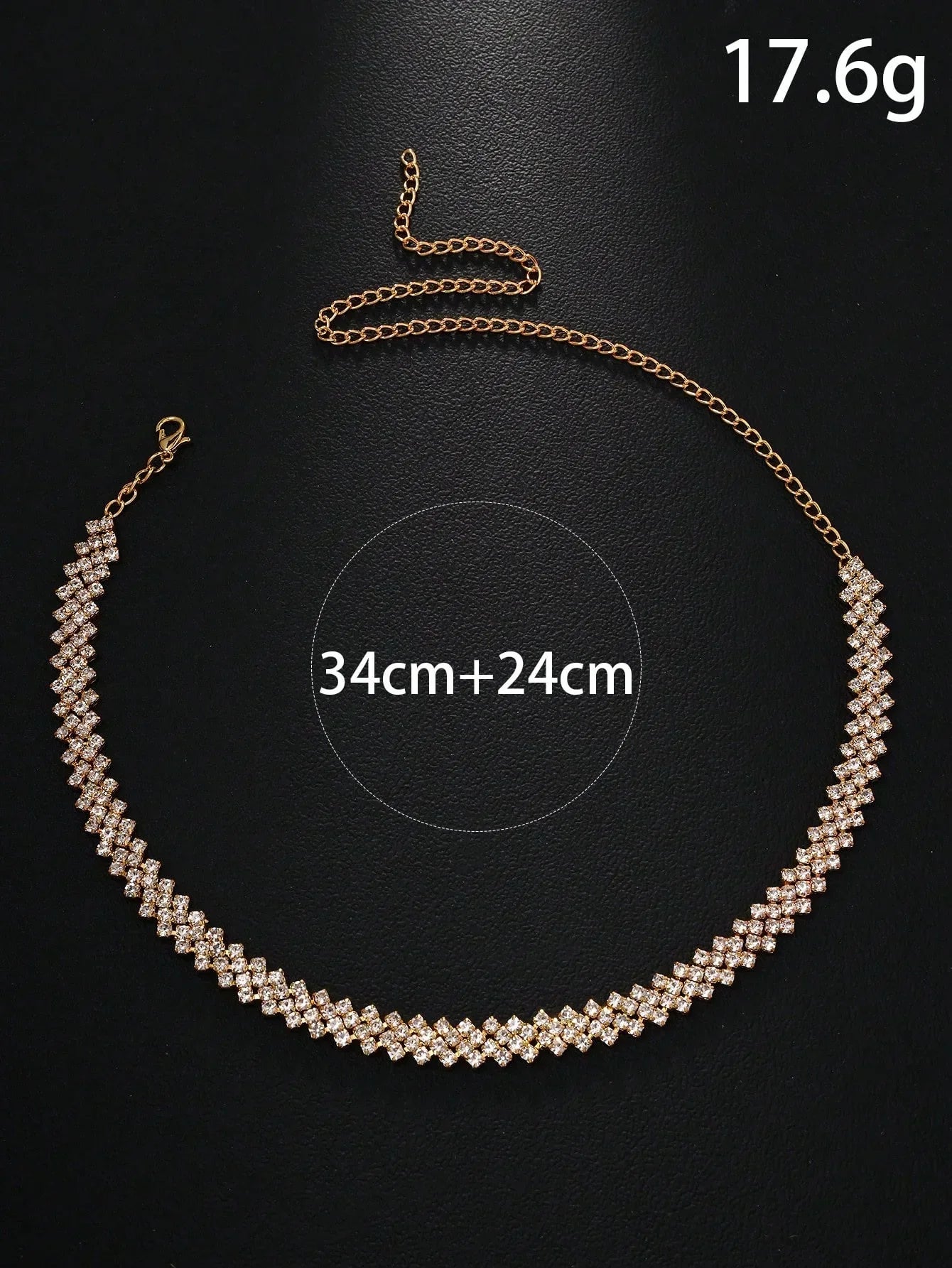 Elegante Strass Kragen Halskette
