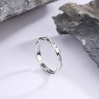Zeitloser Sterlingsilber Gedrehter Draht Ring