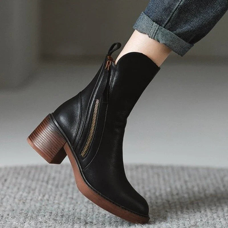 Stiefeletten Damen mit Reißverschluss und Absatz