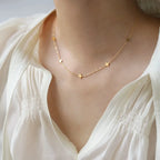 Goldene Stern Charm Halskette